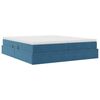 vidaXL Opbergbed met matras Donkerblauw 200 x 200 cm Fluweel