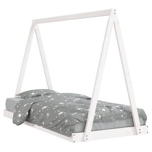 vidaXL Kinderbedframe 90x190 cm massief grenenhout wit