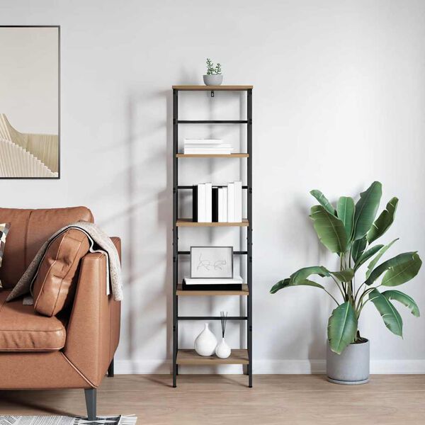 vidaXL Boekenkast Artisan Eiken 40 x 29,5 x 149 cm Bewerkt hout