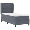 vidaXL Boxspringbed met matras Donkergrijs 190 x 90 cm Polyester