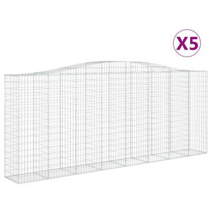 vidaXL Schanskorven 5 st gewelfd 400x50x160/180 cm ijzer