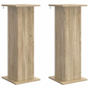 vidaXL Plantenstandaard 2 pcs Sonoma Eiken 30,5 x 30 x 80,5 cm