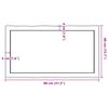 vidaXL Tafelblad natuurlijke rand 80x40x(2-6) cm massief eikenhout