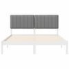 vidaXL Bedframe met Gevoerd Hoofdgedeelte Lichtgrijs 150 x 200 cm