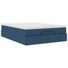 vidaXL Ottoman bed met matras 140x200cm stof blauw