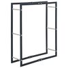 vidaXL Haardhoutrek 80x25x100 cm staal zwart