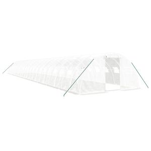 vidaXL Tuinkas met stalen frame 88 m&sup2; 22x4x2 m wit