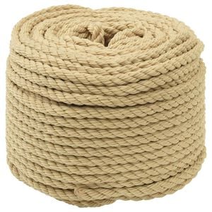 vidaXL Boottouw 25 m 0.8 Naturel PP