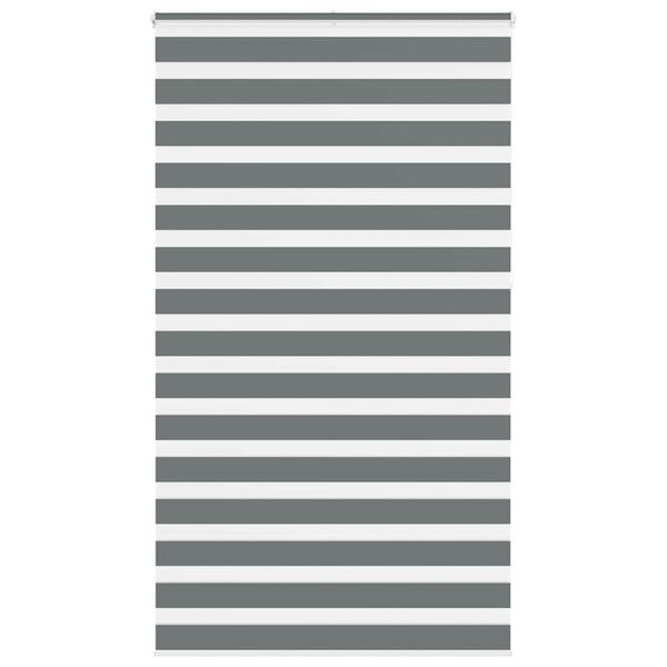 vidaXL Zebra rolgordijn 130x230 cm stofbreedte 125,9 cm donkergrijs