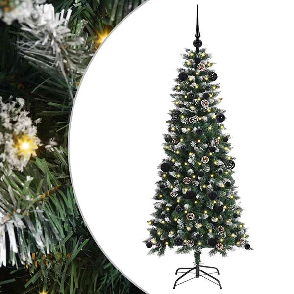 vidaXL Kunstkerstboom met 150 LED Groen 150 cm PVC en Plastic en Staal