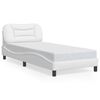 vidaXL Bedframe met LED zonder matras "Hvar" wit 80x200 cm