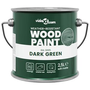 vidaXL Houtverf Groen 2,5 L Wandprint