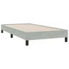 vidaXL Boxspring met matras fluweel lichtgrijs 100x210 cm