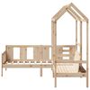 vidaXL Kinderbed met huisje en bankje massief grenenhout 90x190 cm