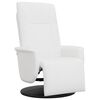 vidaXL Fauteuil verstelbaar met voetensteun kunstleer wit