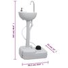 vidaXL Campingtoilet en wasbak set draagbaar