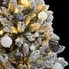 vidaXL Kunstkerstboom met scharnieren 300 LED's en kerstballen 300 cm