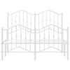 vidaXL Bedframe met hoofd- en voeteneinde&nbsp;metaal wit 120x190 cm