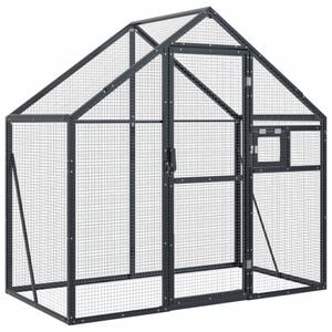 vidaXL Voli&egrave;re 179x100x185 m aluminium antracietkleurig