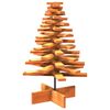 vidaXL Kerstdecoratie kerstboom 80 cm massief grenenhout wasbruin
