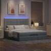 vidaXL Ottoman bed met matras en LED's 180x200cm stof lichtgrijs