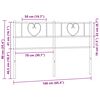 vidaXL Vervangend hoofdbord 160 cm metaal zwart