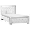 vidaXL Bedframe kunstleer wit 90x200 cm