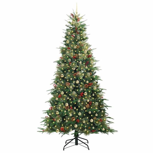 vidaXL Kunstmatige Inklapbare Kerstboom Groen 240 cm PE en PVC