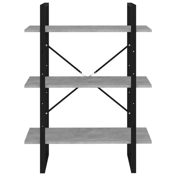 vidaXL Boekenkast 80x30x105 cm bewerkt hout betongrijs
