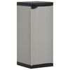 vidaXL Tuinkast met 1 schap 35x40x85 cm grijs en zwart