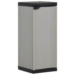 vidaXL Tuinkast met 1 schap 35x40x85 cm grijs en zwart