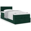 vidaXL Ottoman bed met matras 100x200 cm fluweel donkergroen