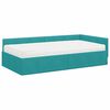 vidaXL Hoekbedframe met Matras Anders 2 pcs Groen Fluweel