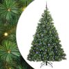 vidaXL Kunstkerstboom met 300 LED met standaard Groen 210 cm PE en PVC