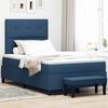 vidaXL Boxspringbed met matras met hoofdeinde Blauw 120 x 200 cm Stof