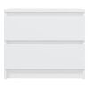 vidaXL Nachtkastjes 2 st 50x39x43,5 cm bewerkt hout wit