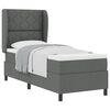 vidaXL Boxspring bed met hoofdeinde Donkergrijs 80 x 200 cm Stof