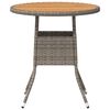 vidaXL Dinertafel Grijs en Acacia 70 x 70 x 73 cm Massief Acaciahout