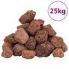 vidaXL Lavastenen 25 kg 3-5 cm rood