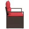vidaXL Tuinbank met kussen 120 x 62 x 69 cm poly rattan