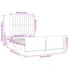 vidaXL Bedframe zonder matras 120x190 cm fluweel lichtgrijs