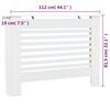 vidaXL Radiatorombouwen 2 st 112x19x81,5 cm MDF wit