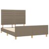 vidaXL Bedframe zonder matras stof taupe 140x190 cm
