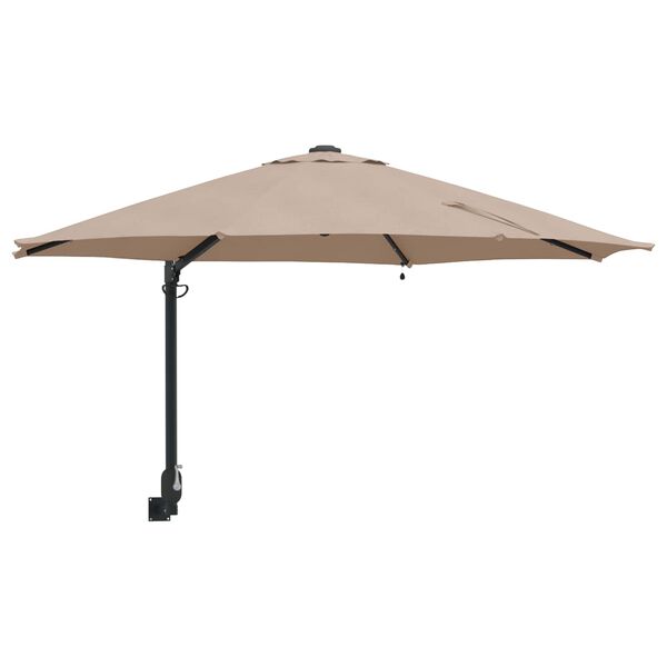 vidaXL Tuinparasol Taupe 248 x 248 x 148 cm Polyester en staal