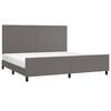 vidaXL Bedframe met hoofdbord kunstleer grijs 200x200 cm