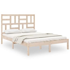 vidaXL Bedframe zonder matras massief hout 160x200 cm