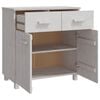 vidaXL Dressoir HAMAR 79x40x80 cm massief grenenhout wit