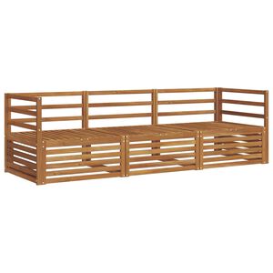 vidaXL Buiten bankenset 3 pcs Naturel Massief Acaciahout