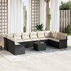 vidaXL Tuin Sofa Set met opslag 11 pcs Bruin poly rattan