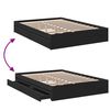 vidaXL Bedframe met lades bewerkt hout zwart 120x200 cm
